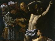 CECCO DEL CARAVAGGIO Martyrdom of Saint Sebastian. Spain oil painting artist